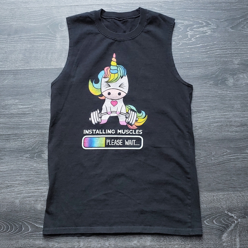 Gym unicorn muscle tank